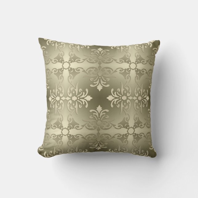 Victorian style floral retro pattern cushion (Front)