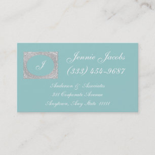 Victorian style frame with a carved appearance business card