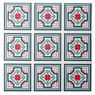 Victorian Style Square Pattern Ceramic Tiles