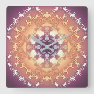 victorian style square wall clock