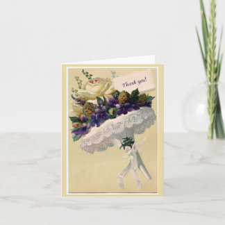 Victorian Style Thank You Card with Nosegay