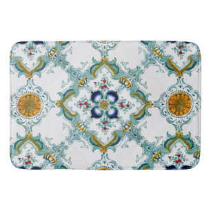 Victorian Style Tile Pattern On Bath Mat