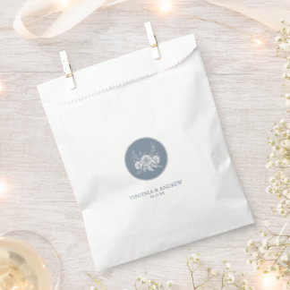 Victorian-style Wedding in Blue with White Flowers Favour Bag