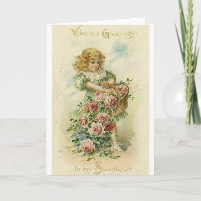 Victorian Sweetheart Valentine's Day Card (Front)