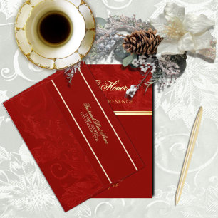 Victorian Tapestry Cranberry Christmas Envelope