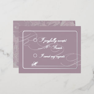 Victorian Tapestry Mauve Response Foil Card