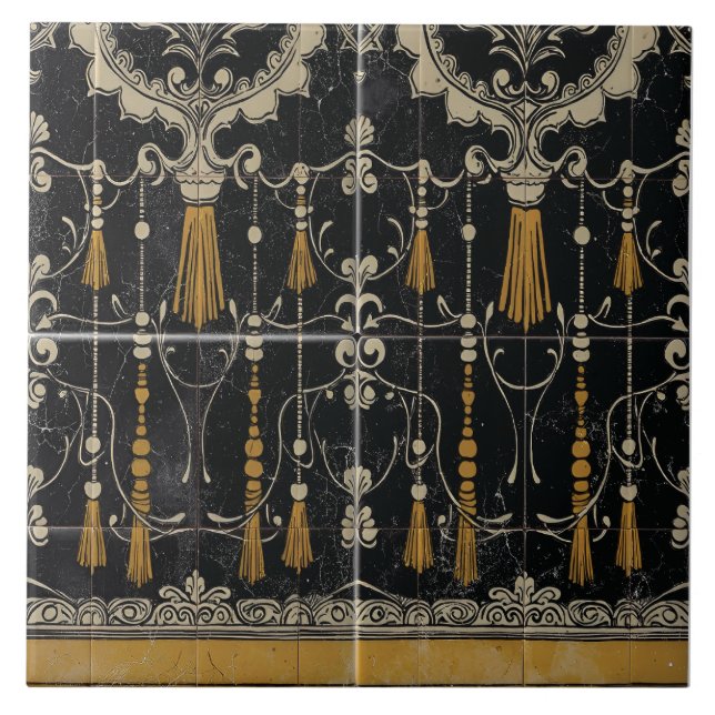 Victorian Tassel Reverie Ceramic Tile (Front)