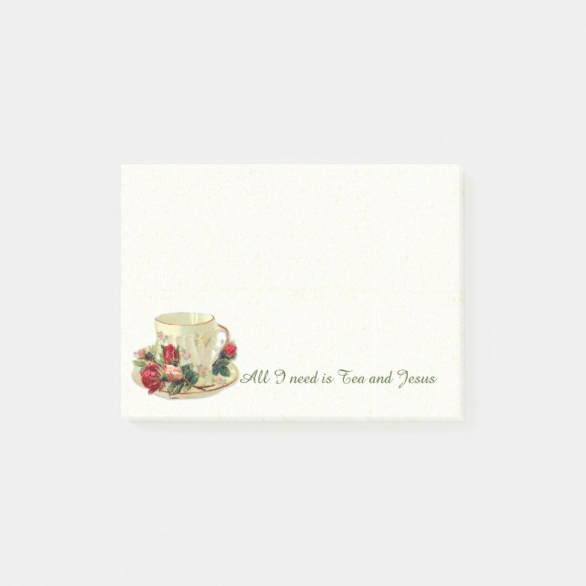 Victorian Tea and Roses Post-it Notes (Front)