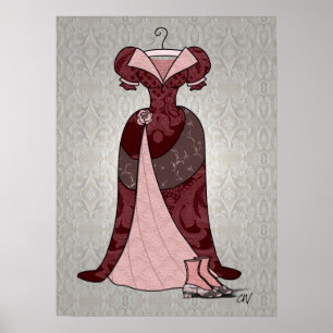'Victorian Tea Gown' Poster