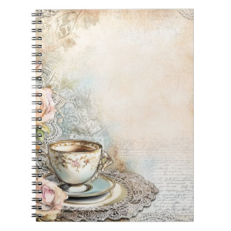 Victorian Tea Party Spiral Photo Notebook