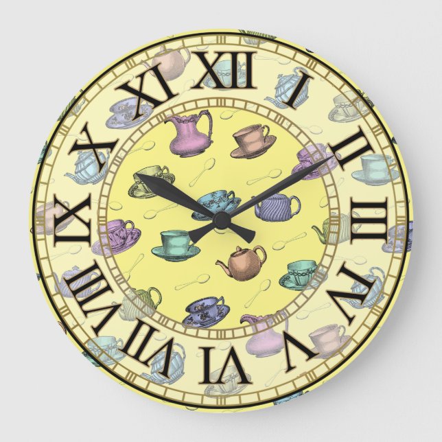 Victorian Tea Time Large Clock (Front)