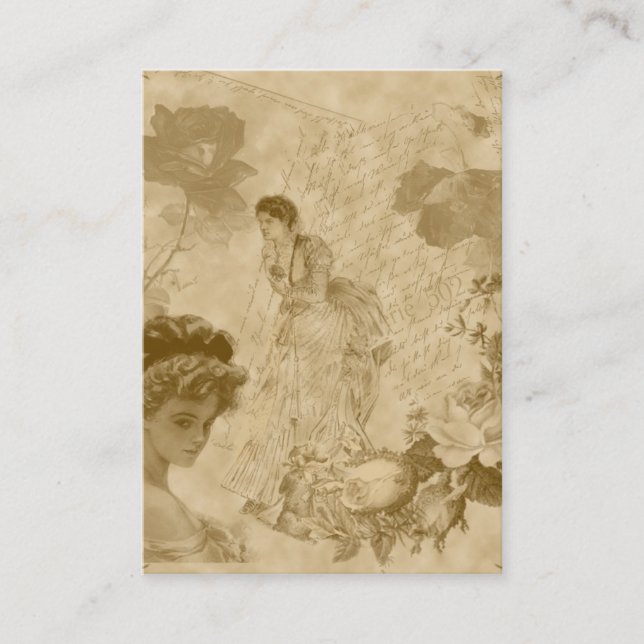 victorian Themed Vertical Business Profile Cards (Front)