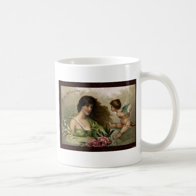 Victorian to My Valentine Love's Question Gifts Coffee Mug (Right)