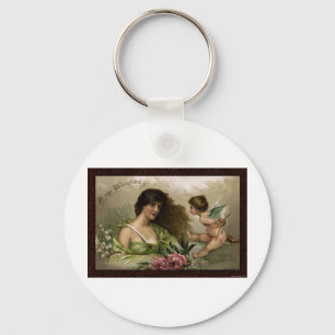 Victorian to My Valentine Love's Question Gifts Key Ring