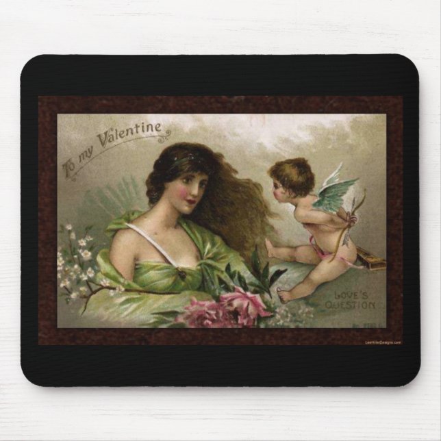 Victorian to My Valentine Love's Question Gifts Mouse Pad (Front)