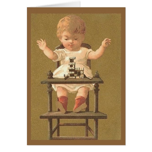 Victorian Toddler in High Chair Card (Front)