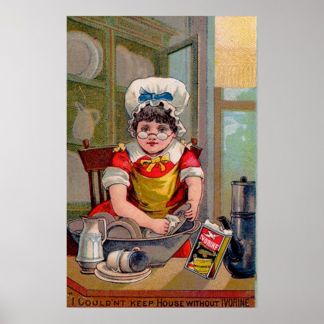 Victorian trade card for Ivorine soap Poster (Front)