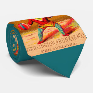 Victorian trade card juggler print tie