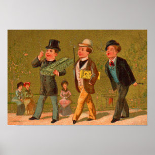 Victorian trade card Little Beauties cigarettes Poster