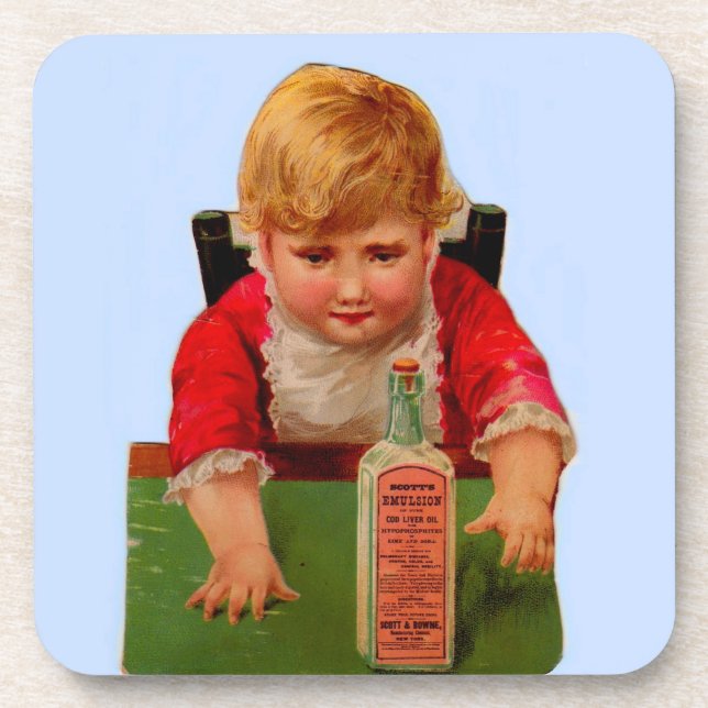 Victorian trade card: Scott's Emulsion Castor Oil Coaster (Front)