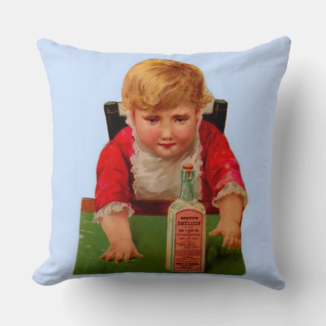 Victorian trade card: Scott's Emulsion Castor Oil Cushion (Front)