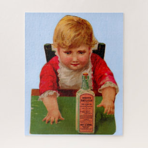 Victorian trade card: Scott's Emulsion Castor Oil Jigsaw Puzzle