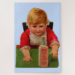 Victorian trade card: Scott's Emulsion Castor Oil Jigsaw Puzzle