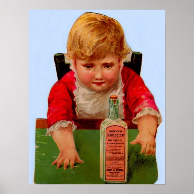 Victorian trade card: Scott's Emulsion Castor Oil Poster (Front)