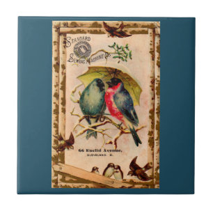 Victorian trade card Standard Sewing Machine Co. Ceramic Tile