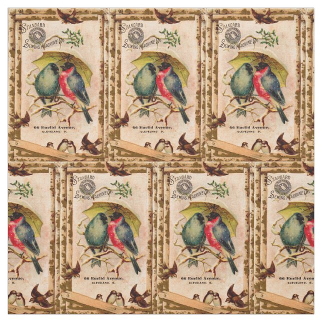 Victorian trade card Standard Sewing Machine Co. Fabric (Swatch)