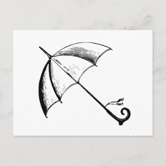 Victorian Umbrella Postcard