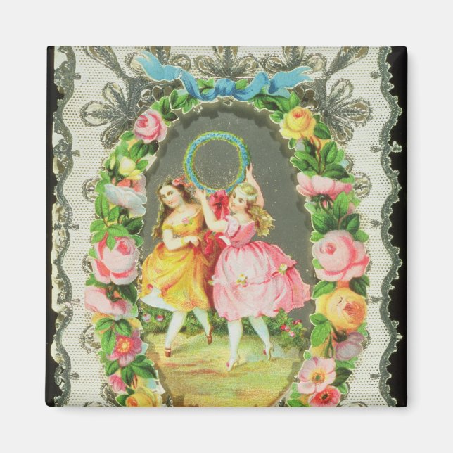 Victorian Valentine Card Magnet (Front)