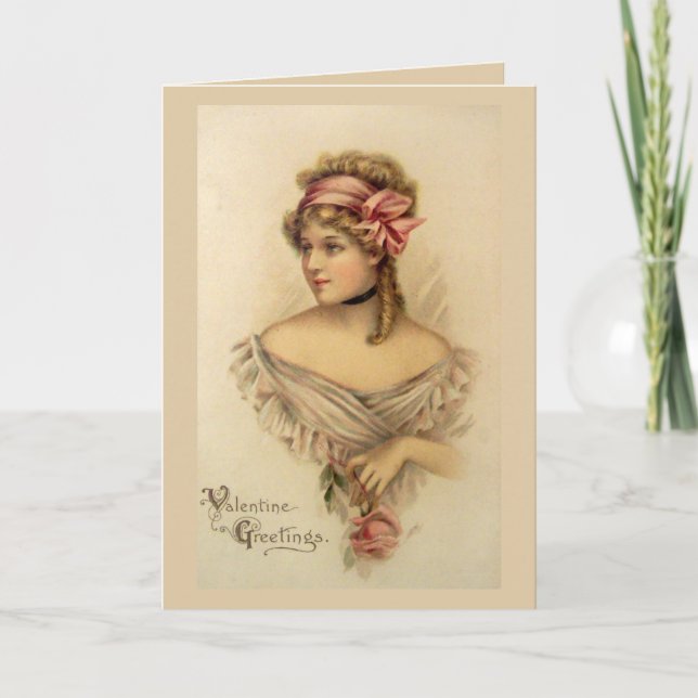 Victorian Valentine Greetings Card (Front)