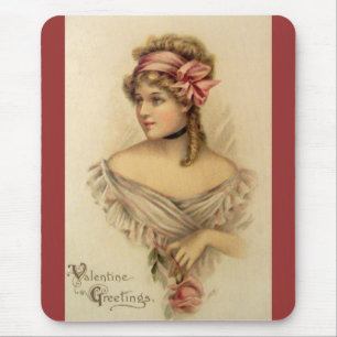 Victorian Valentine Greetings Mousepad