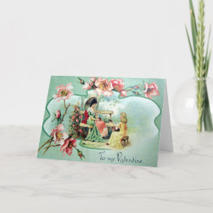 Victorian Valentine Holiday Card