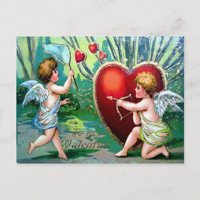 Victorian Valentine Holiday Postcard (Front)