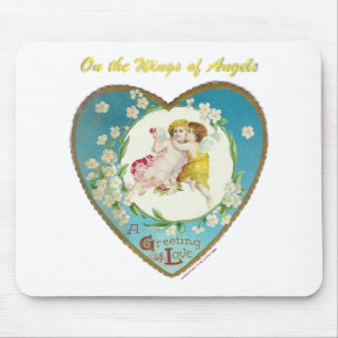 Victorian Valentine On the Angels of Angels Gifts Mouse Pad