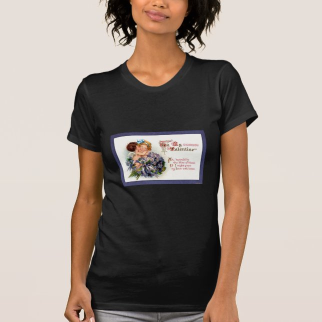 Victorian Valentine "The Bliss of Kisses"  Gifts T-Shirt (Front)