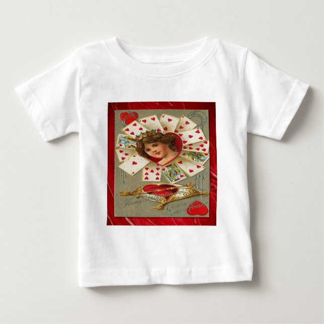 Victorian Valentine The Queen Of Hearts Baby T-Shirt (Front)