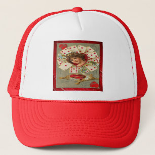 Victorian Valentine The Queen Of Hearts Trucker Hat