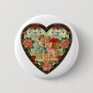 Victorian Valentine To My Love II 6 Cm Round Badge