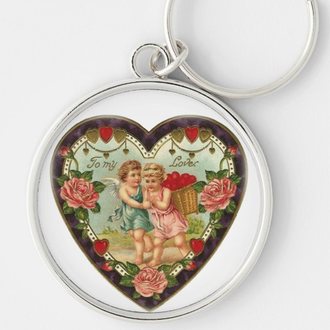 Victorian Valentine To My Love II Key Ring (Front)
