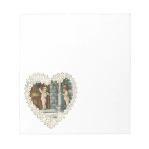 Victorian Valentine's Day, Vintage Angels w Letter Notepad