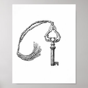 Victorian Victrola Key Poster