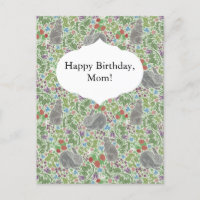 Victorian Vintage Bunny Rabbit Berry Garden Easter