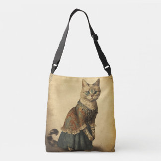 Victorian Vintage Cat Crossbody Bag
