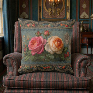 Victorian Vintage Floral Cushion