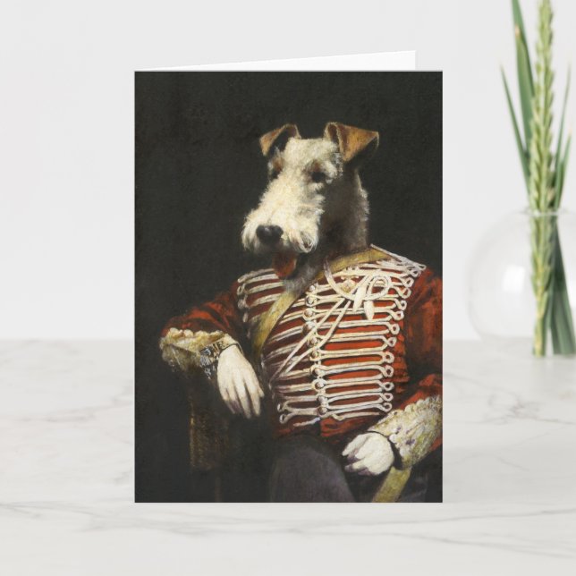 Victorian Vintage Fox Terrier Card (Front)