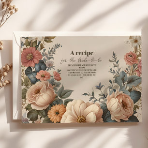 Victorian Vintage Garden Floral Bridal Shower Enclosure Card