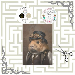 Victorian Vintage Guinea Pig Decoupage Tissue Paper